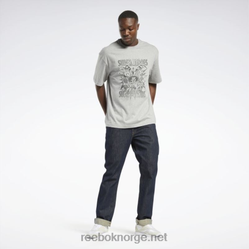 middels grå lyng 2X42N396 Reebok dc x face-off t-skjorte - Bilde 3