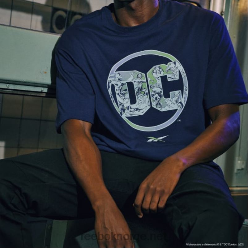 mørk orkide 2X42N409 Reebok dc x logo t-skjorte - Bilde 2