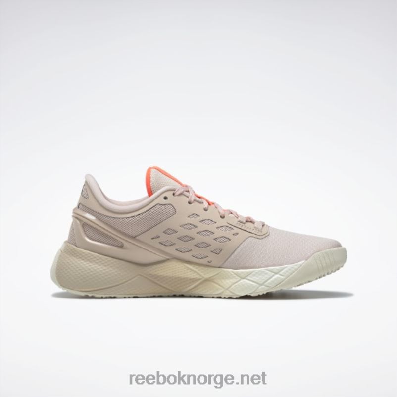 myk ecru/canyon korall/oransje flare 2X42N297 Reebok nanoflex tr treningssko for kvinner - Bilde 2