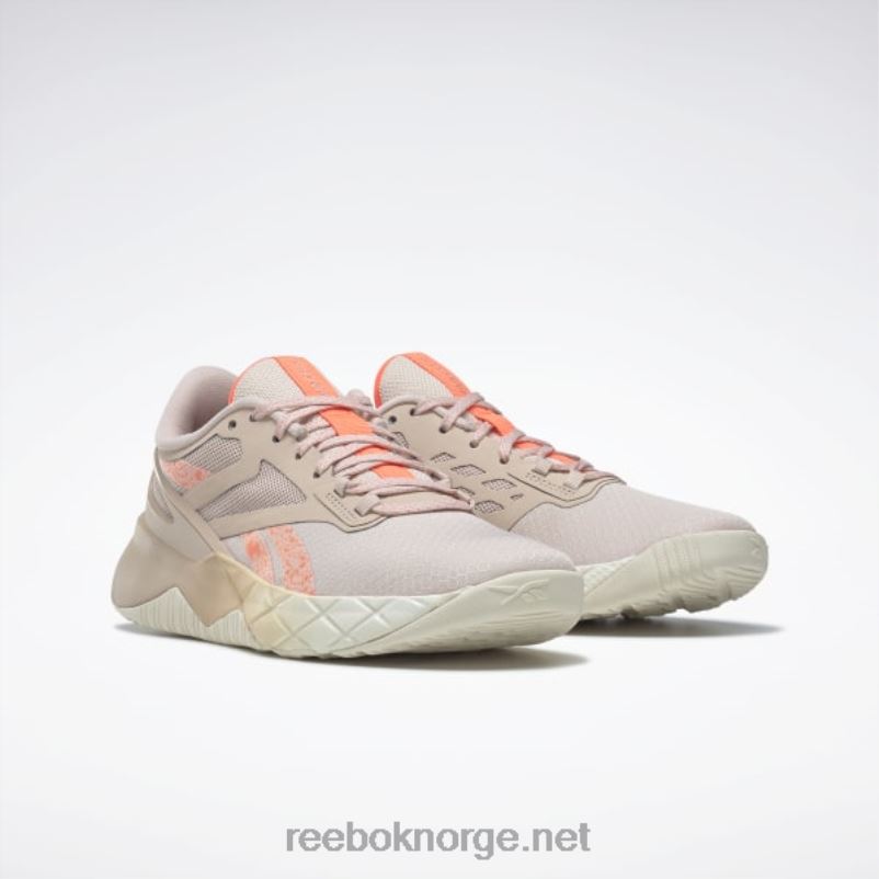 myk ecru/canyon korall/oransje flare 2X42N297 Reebok nanoflex tr treningssko for kvinner - Bilde 3