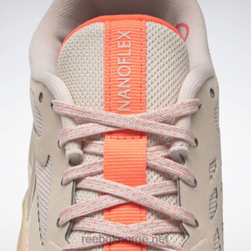 myk ecru/canyon korall/oransje flare 2X42N297 Reebok nanoflex tr treningssko for kvinner - Bilde 7