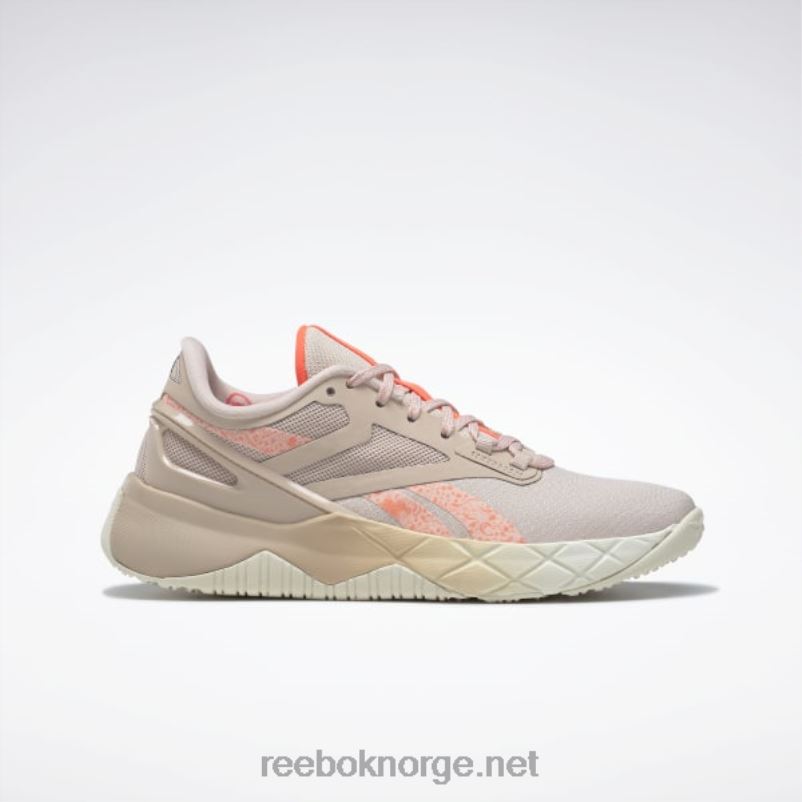 myk ecru/canyon korall/oransje flare 2X42N297 Reebok nanoflex tr treningssko for kvinner - Bilde 1