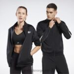 natt svart/hvitt 2X42N348 Reebok identitet vektor strikket treningsjakke