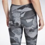 nattsvart 2X42N961 Reebok treningsklar trykt capri - Bilde 4