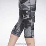 nattsvart 2X42N961 Reebok treningsklar trykt capri - Bilde 5