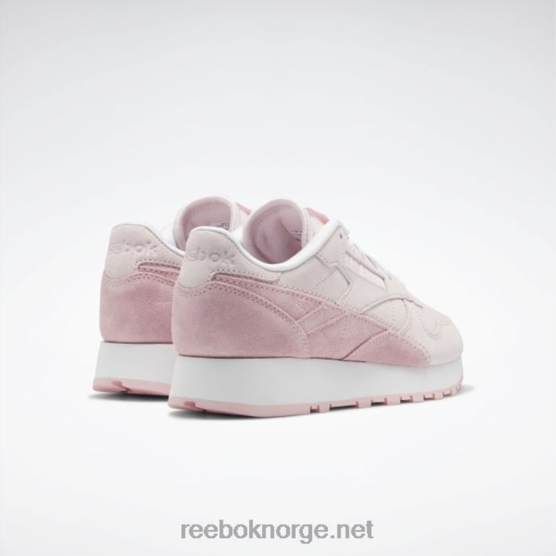 porselen rosa/rosa glød/ftwr hvit 2X42N205 Reebok klassiske damesko i skinn - Bilde 4