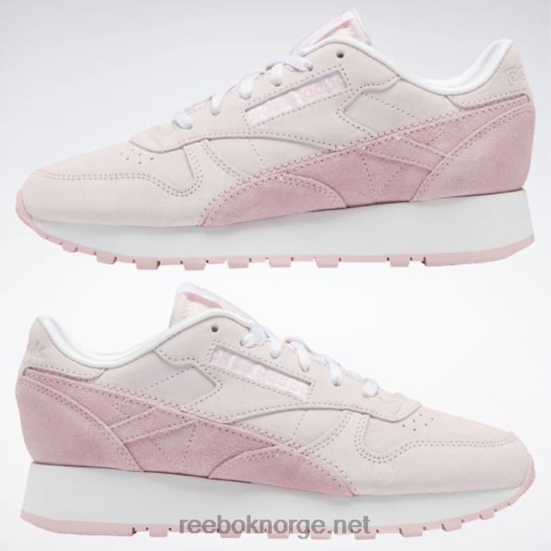 porselen rosa/rosa glød/ftwr hvit 2X42N205 Reebok klassiske damesko i skinn - Bilde 9
