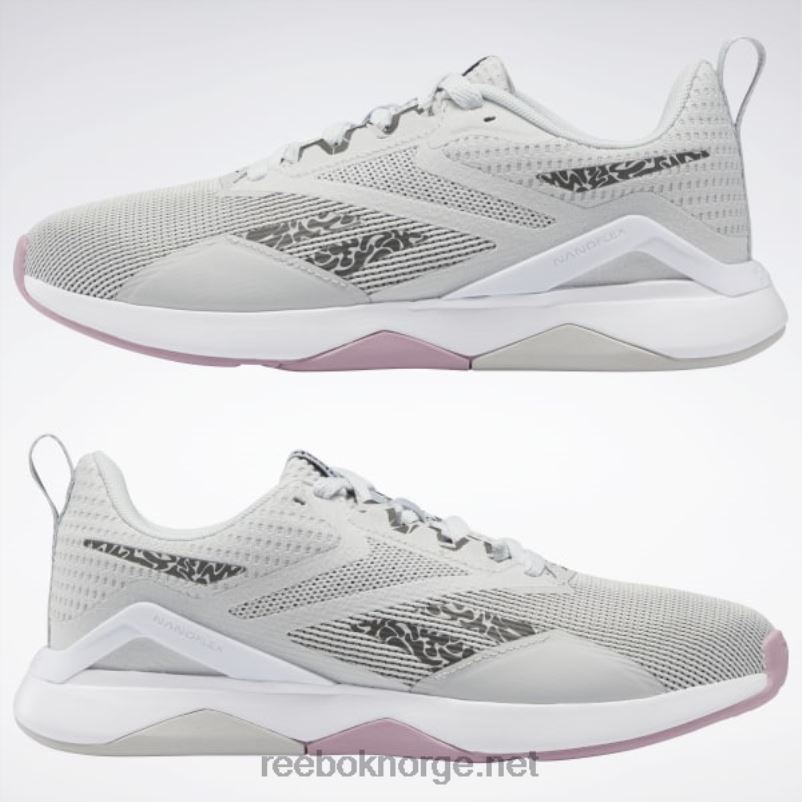 ren grå 2/ftwr hvit/kjerne sort 2X42N161 Reebok nanoflex tr 2.0 treningssko for kvinner - Bilde 9