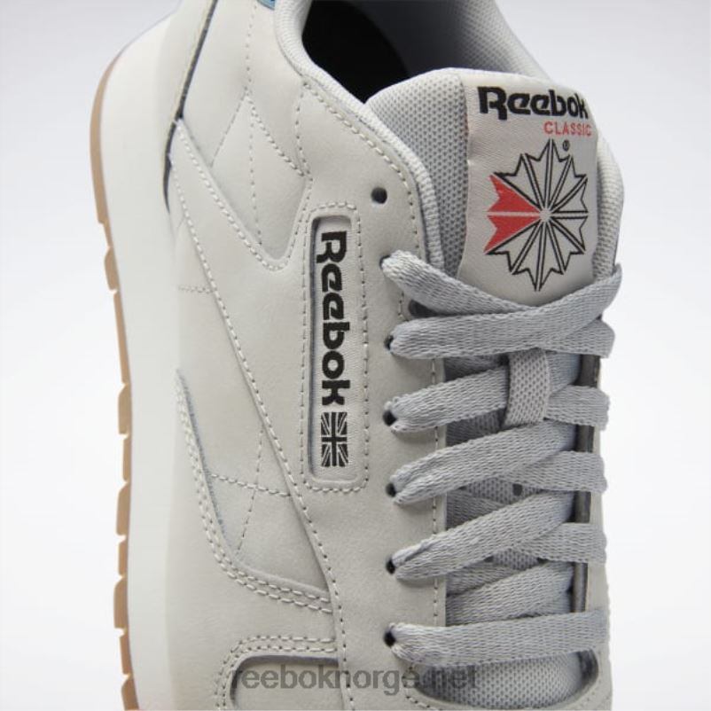 ren grå 2/ren grå 1/stålblå s23-r 2X42N135 Reebok klassiske skinnsko - Bilde 8