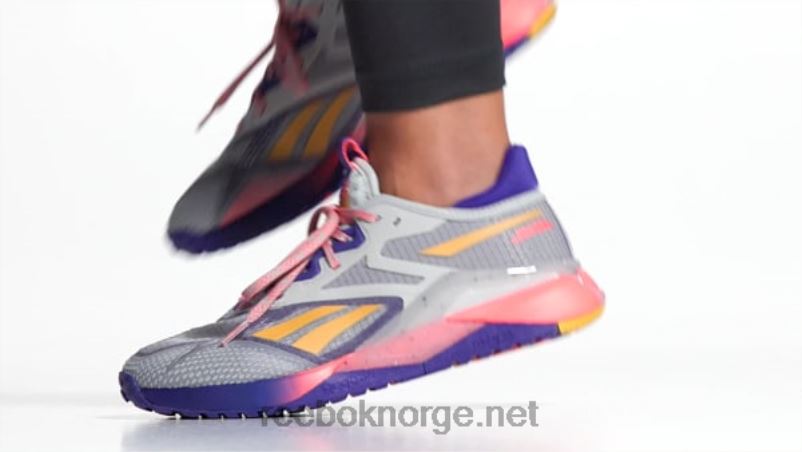 ren grå 3/fet lilla/oransje bluss 2X42N328 Reebok nano x2 tr adventure treningssko for kvinner - Bilde 2