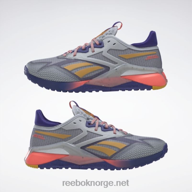 ren grå 3/fet lilla/oransje bluss 2X42N328 Reebok nano x2 tr adventure treningssko for kvinner - Bilde 4