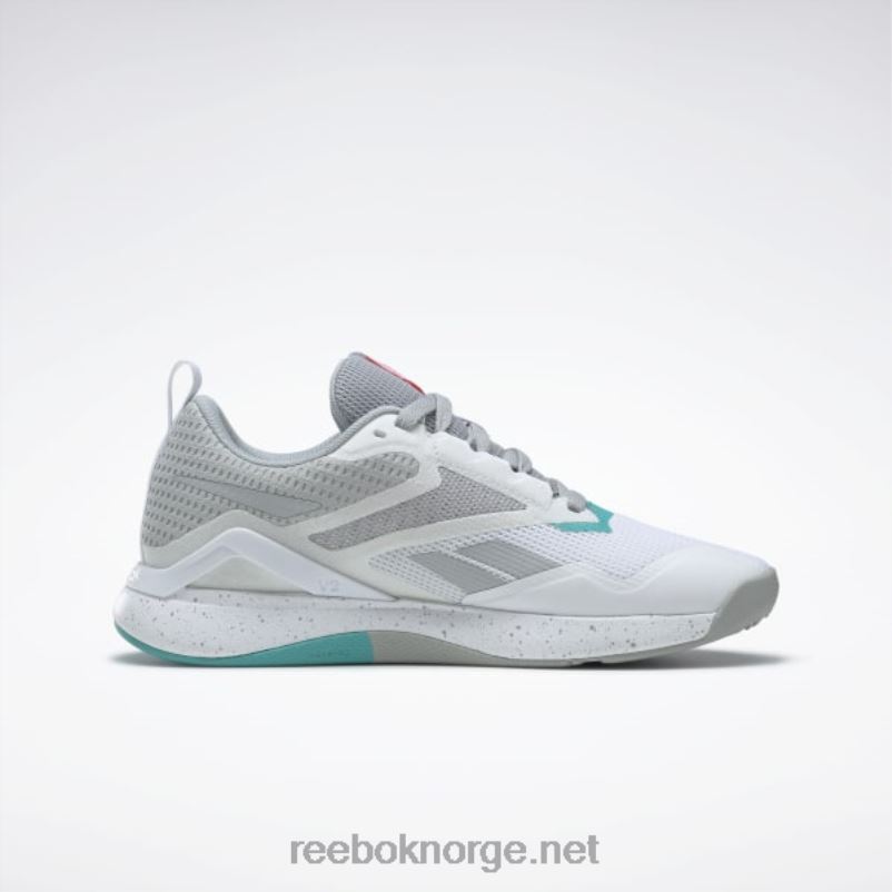 ren grå 3/ftwr hvit/klassisk blågrønn 2X42N90 Reebok nanoflex tr 2.0 treningssko for kvinner - Bilde 2