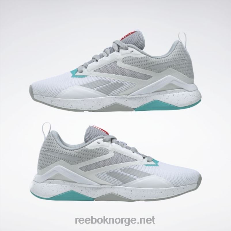 ren grå 3/ftwr hvit/klassisk blågrønn 2X42N90 Reebok nanoflex tr 2.0 treningssko for kvinner - Bilde 9