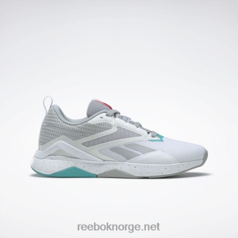 ren grå 3/ftwr hvit/klassisk blågrønn 2X42N90 Reebok nanoflex tr 2.0 treningssko for kvinner - Bilde 1