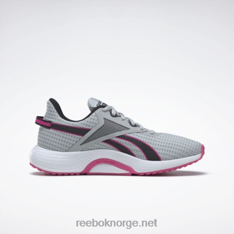 ren grå 3/kjerne sort/stolt rosa 2X42N285 Reebok lite pluss 3 damesko - Bilde 4