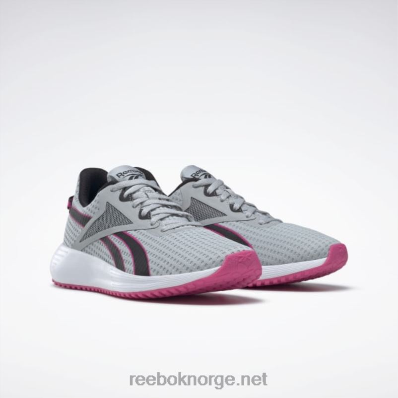 ren grå 3/kjerne sort/stolt rosa 2X42N285 Reebok lite pluss 3 damesko - Bilde 5