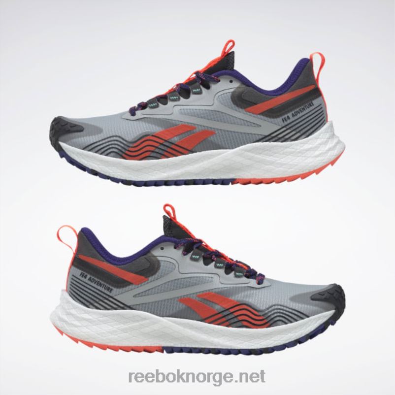 ren grå 3/kjerne svart/oransje flare 2X42N324 Reebok floatride energy 4 adventure løpesko for kvinner - Bilde 3
