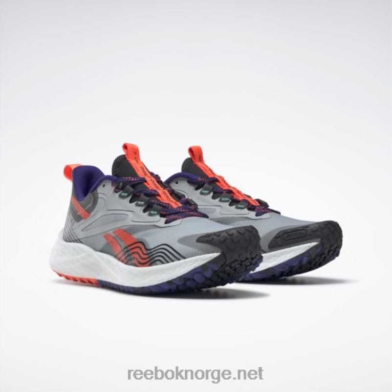 ren grå 3/kjerne svart/oransje flare 2X42N324 Reebok floatride energy 4 adventure løpesko for kvinner - Bilde 5