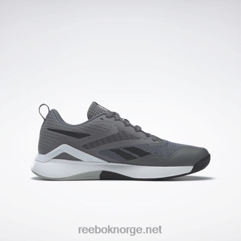 ren grå 6/kjerne svart/ren grå 3 2X42N1088 Reebok nanoflex tr 2.0 treningssko for menn - Bilde 2