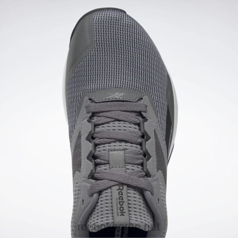 ren grå 6/kjerne svart/ren grå 3 2X42N1088 Reebok nanoflex tr 2.0 treningssko for menn - Bilde 7