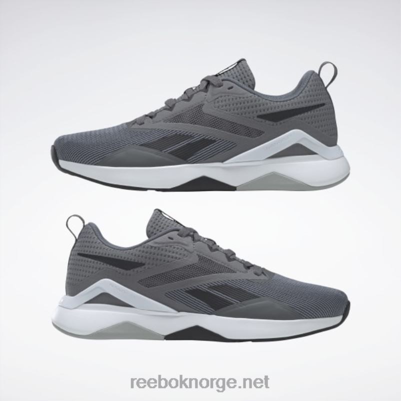 ren grå 6/kjerne svart/ren grå 3 2X42N1088 Reebok nanoflex tr 2.0 treningssko for menn - Bilde 9