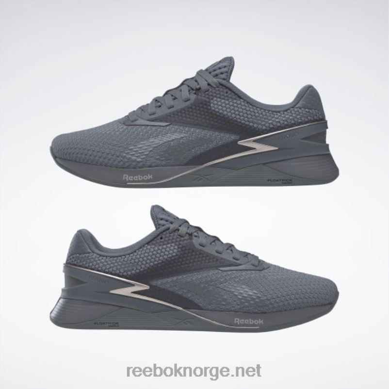 ren grå 6/ren grå 7/taupe met s23 2X42N18 Reebok nano x3 damesko - Bilde 10