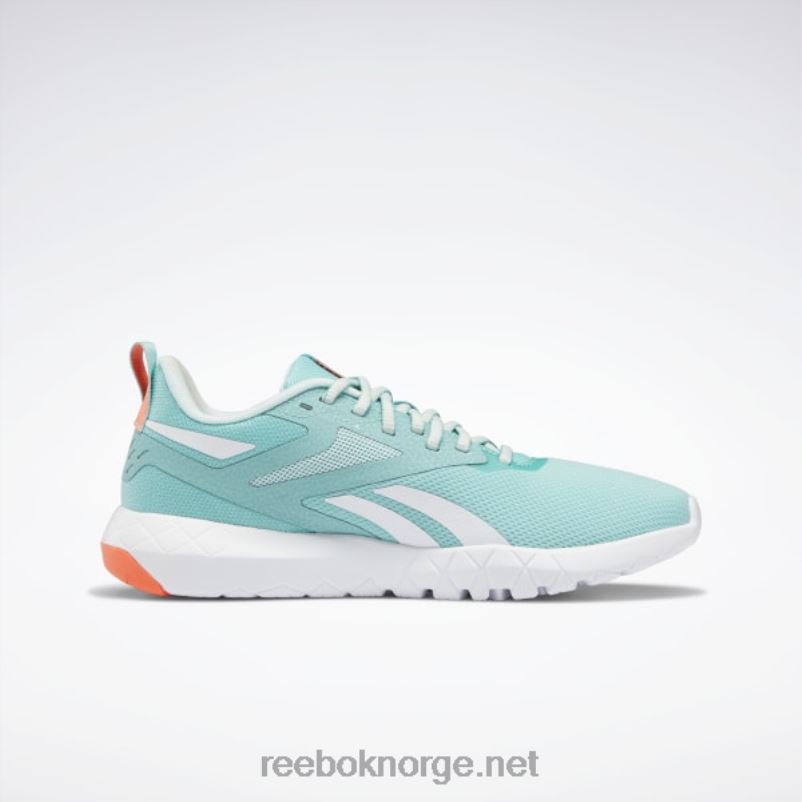 semi klassisk blågrønn/tåke/oransje bluss 2X42N398 Reebok flexagon force 4 treningssko for kvinner - Bilde 2