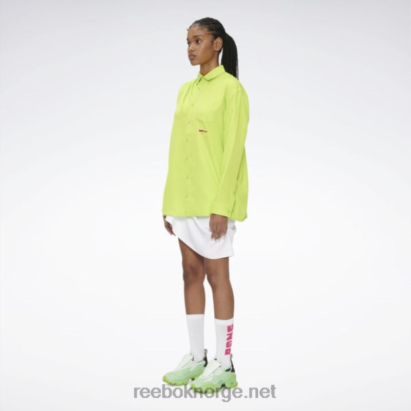 sonisk grønn 2X42N236 Reebok pyer moss drapert button-down skjorte - Bilde 2