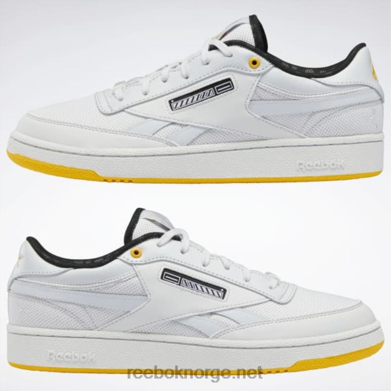 sprit hvit/sølv met./bane gull 2X42N1086 Reebok jurassic world club c revenge herresko - Bilde 3