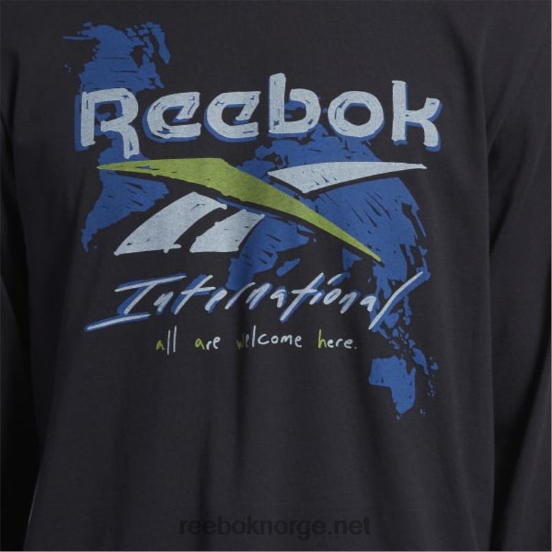 svart 2X42N441 Reebok grafisk serie før sesongen langermet t-skjorte - Bilde 4