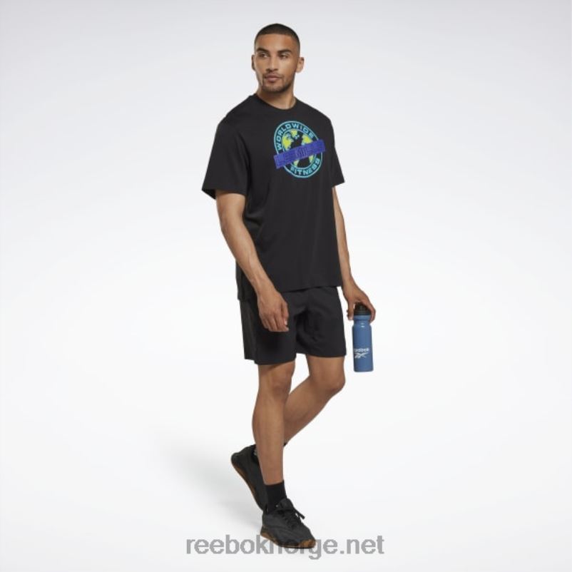 svart 2X42N752 Reebok les mills oversized grafisk t-skjorte - Bilde 2