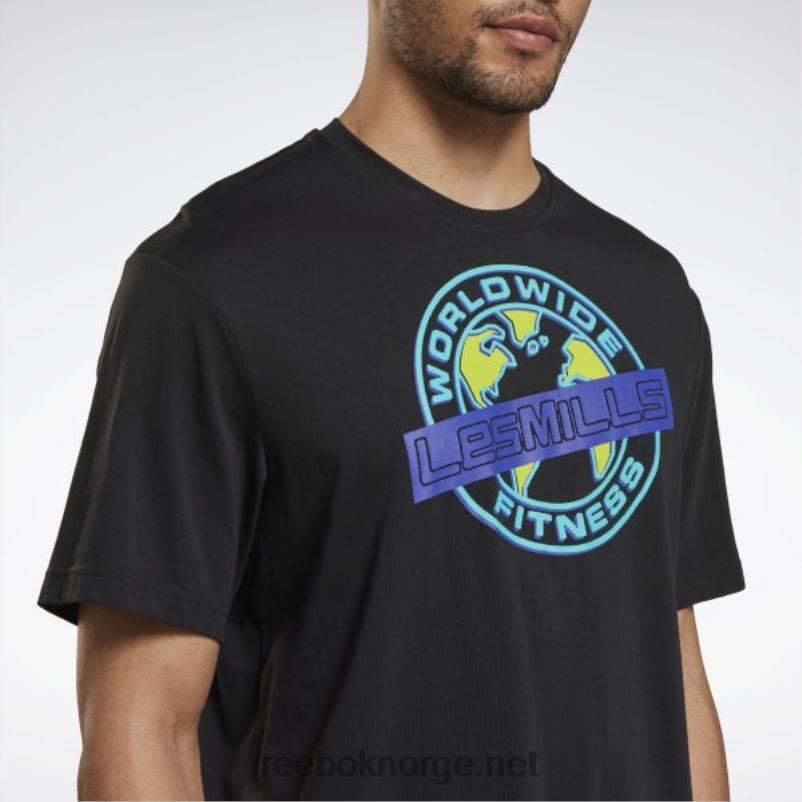 svart 2X42N752 Reebok les mills oversized grafisk t-skjorte - Bilde 4