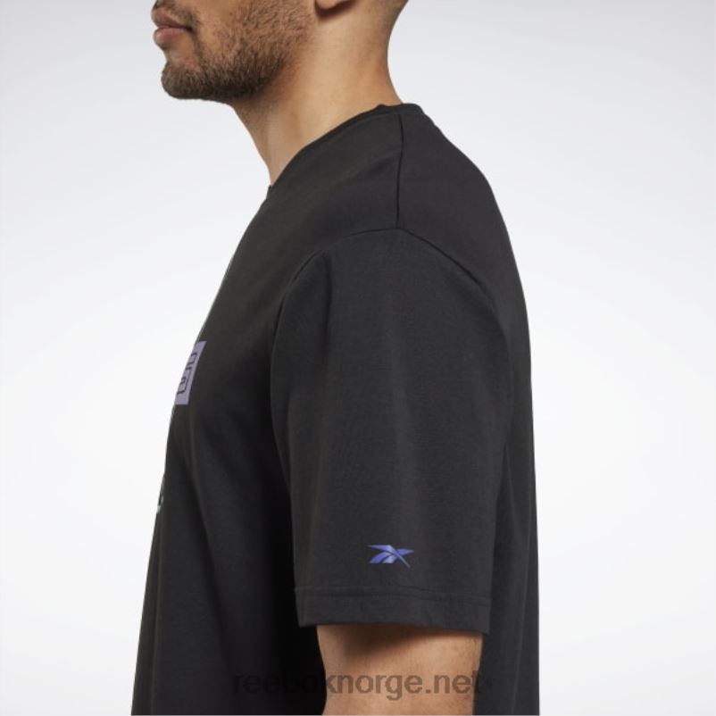 svart 2X42N752 Reebok les mills oversized grafisk t-skjorte - Bilde 5
