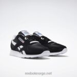 svart hvit 2X42N1179 Reebok klassiske nylon herresko - Bilde 5