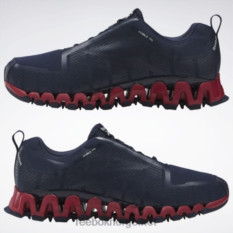 vektor marine/blitsrød/ren grå 1 2X42N1075 Reebok zigwild trail 6 herresko - Bilde 9