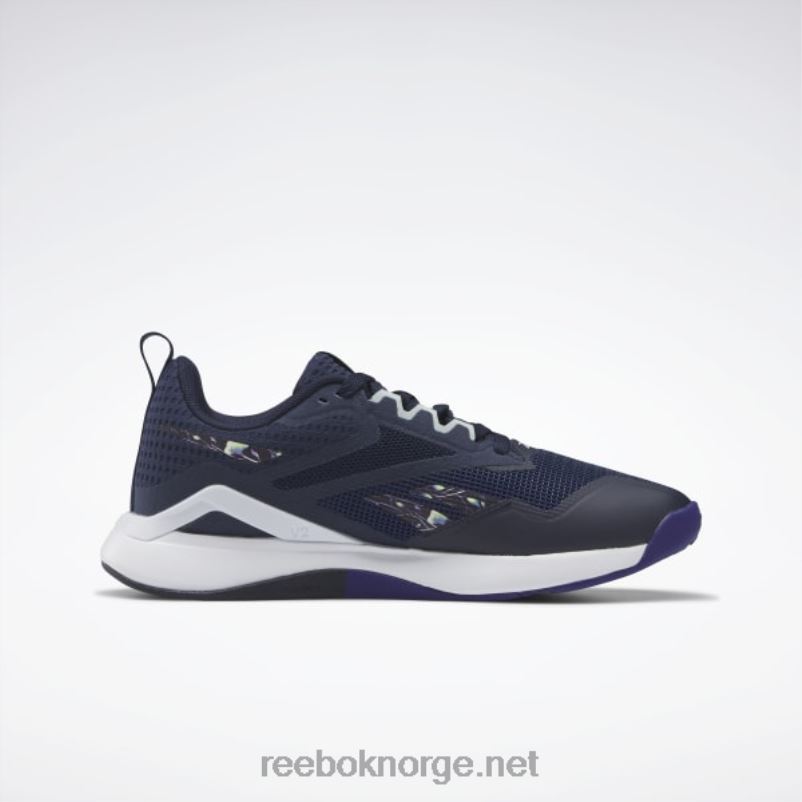 vektor marine/fet lilla/sjøkantgrå 2X42N202 Reebok nanoflex tr 2.0 treningssko for kvinner - Bilde 2