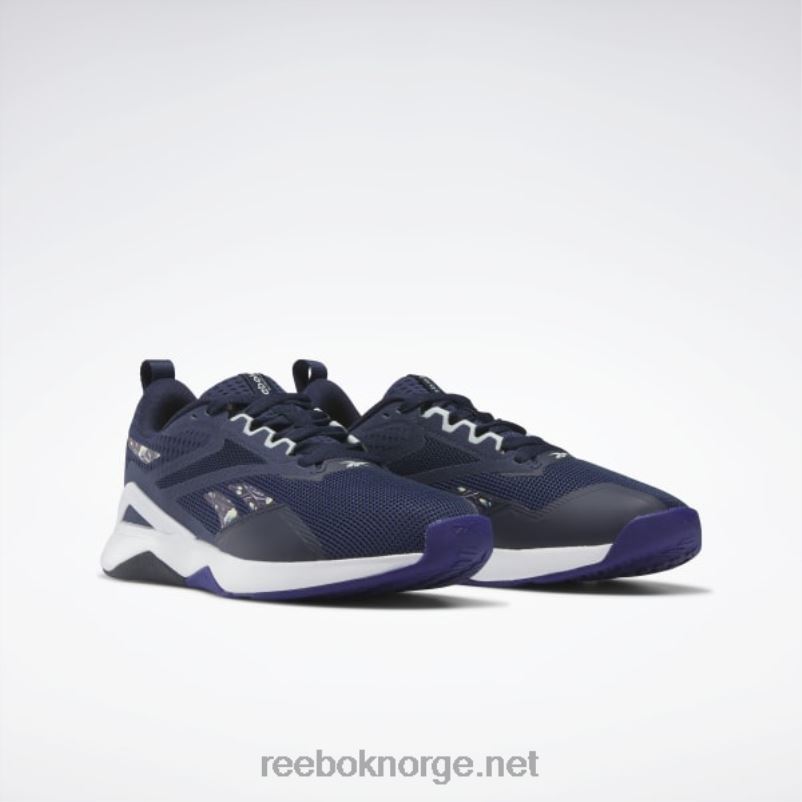 vektor marine/fet lilla/sjøkantgrå 2X42N202 Reebok nanoflex tr 2.0 treningssko for kvinner - Bilde 3