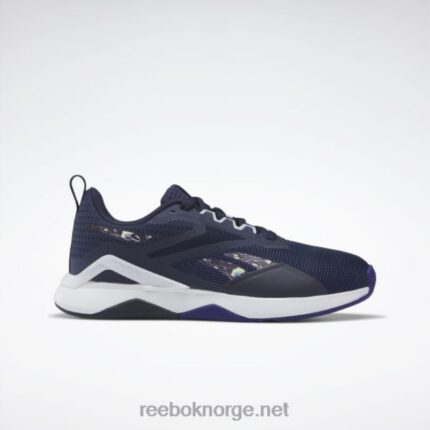 vektor marine/fet lilla/sjøkantgrå 2X42N202 Reebok nanoflex tr 2.0 treningssko for kvinner