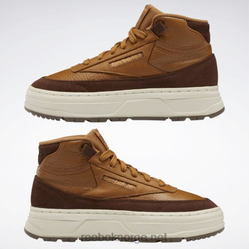 villbrun/børstebrun/ekte beige 2X42N439 Reebok club c geo mid damesko - Bilde 3