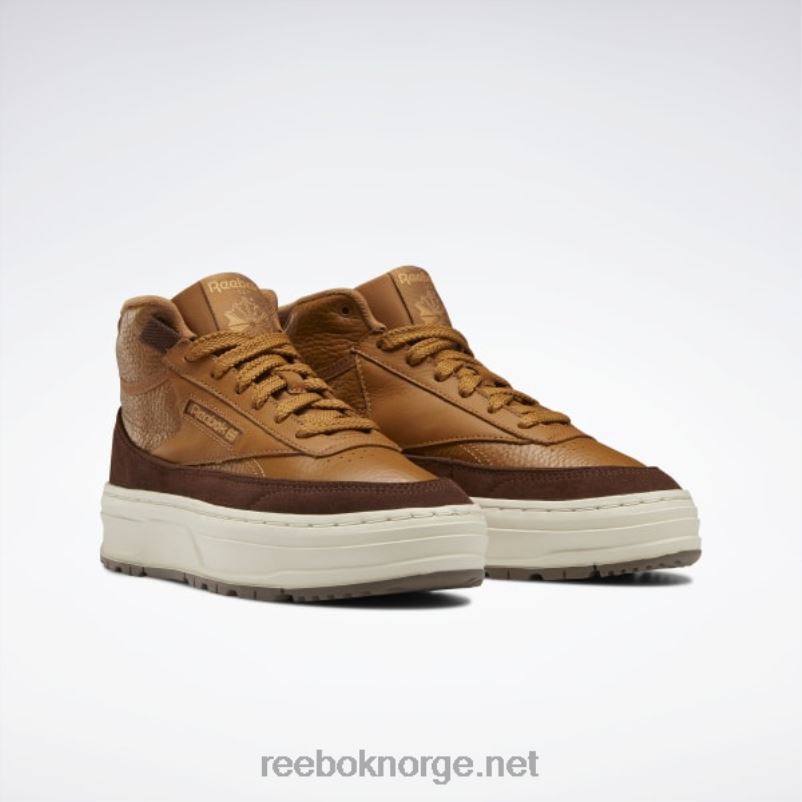 villbrun/børstebrun/ekte beige 2X42N439 Reebok club c geo mid damesko - Bilde 5