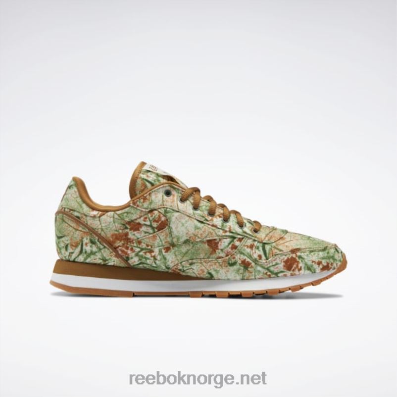 villbrun/lys oker/lysegul 2X42N72 Reebok klassiske lqqk-sko i skinn - Bilde 2