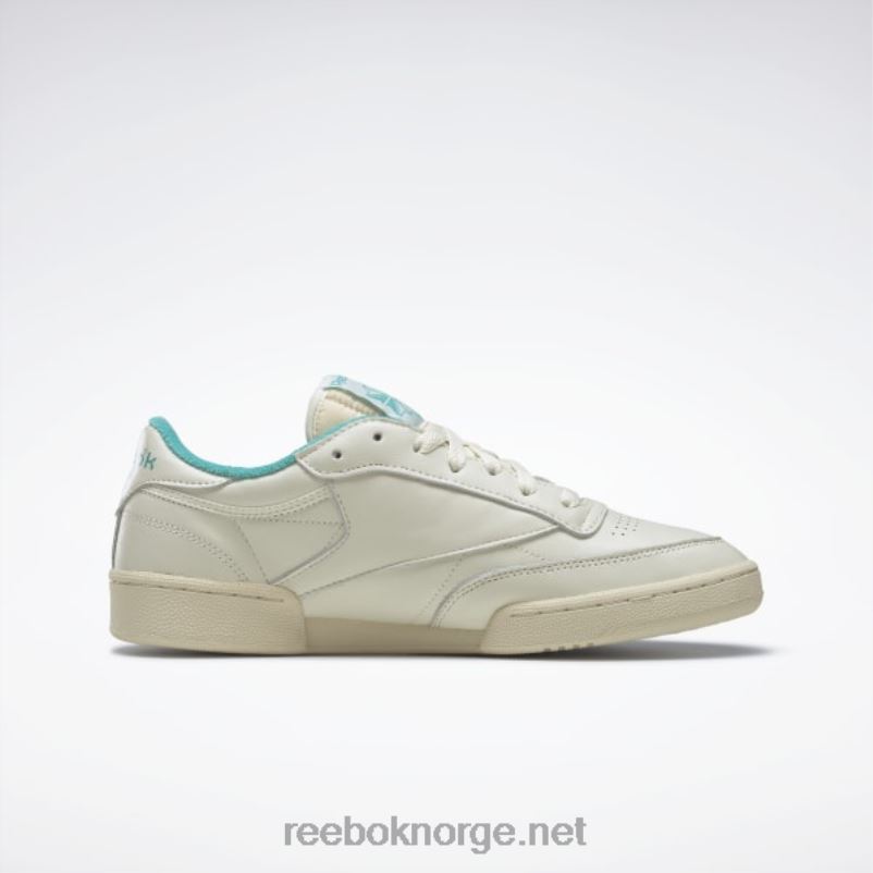 vintage kritt s23-r/papir hvit/klassisk blågrønn 2X42N73 Reebok club c 85 vintage sko - Bilde 4
