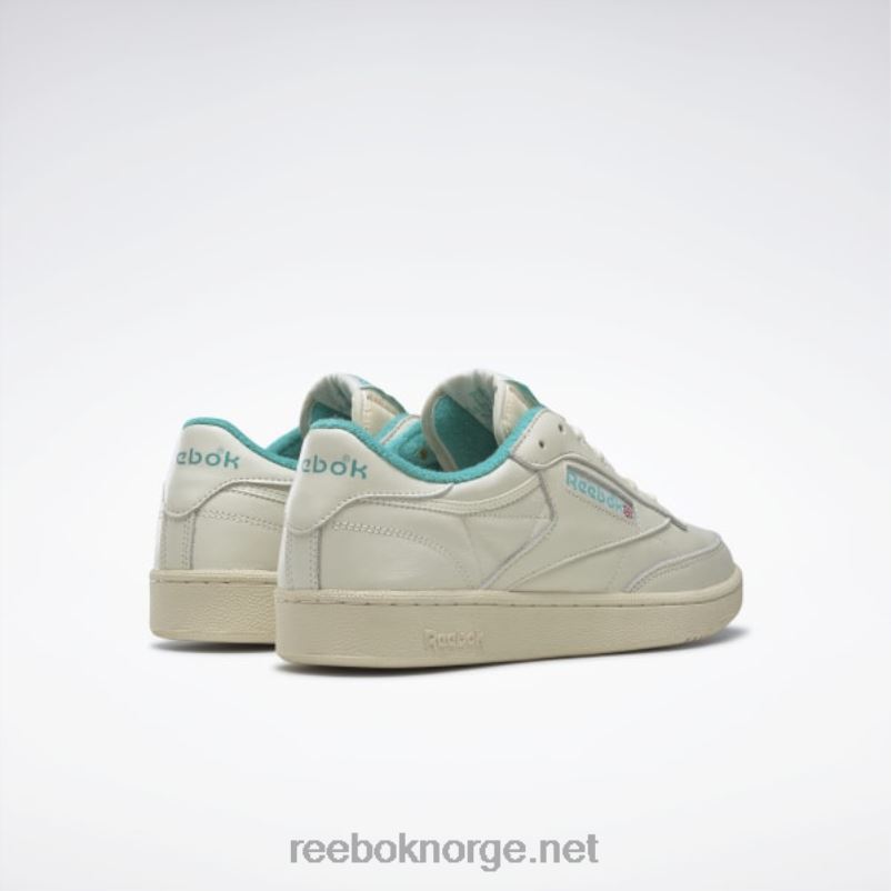 vintage kritt s23-r/papir hvit/klassisk blågrønn 2X42N73 Reebok club c 85 vintage sko - Bilde 6