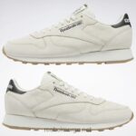 alabast/myk ecru/kjernesort 2X42N77 Reebok klassiske skinnsko - Bilde 9