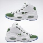 ftwr hvit/furugrønn 2X42N490 Reebok spørsmål midt basketball sko - Bilde 9