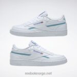 ftwr hvit/lilla glød/klassisk blågrønn 2X42N261 Reebok club c 85 veganske damesko - Bilde 9