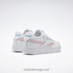 ftwr hvit/rosa glød/strålende aqua 2X42N267 Reebok club c dobbel hevn damesko - Bilde 4