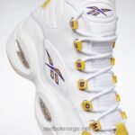 hvit/gul tråd/ultra fiolett 2X42N30 Reebok spørsmål midt basketball sko - Bilde 9