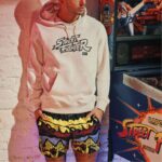 hvit melange 2X42N363 Reebok street fighter grafisk hettegenser - Bilde 2