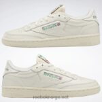kritt/alabaster/glengrønn 2X42N2 Reebok club c 85 vintage damesko - Bilde 10
